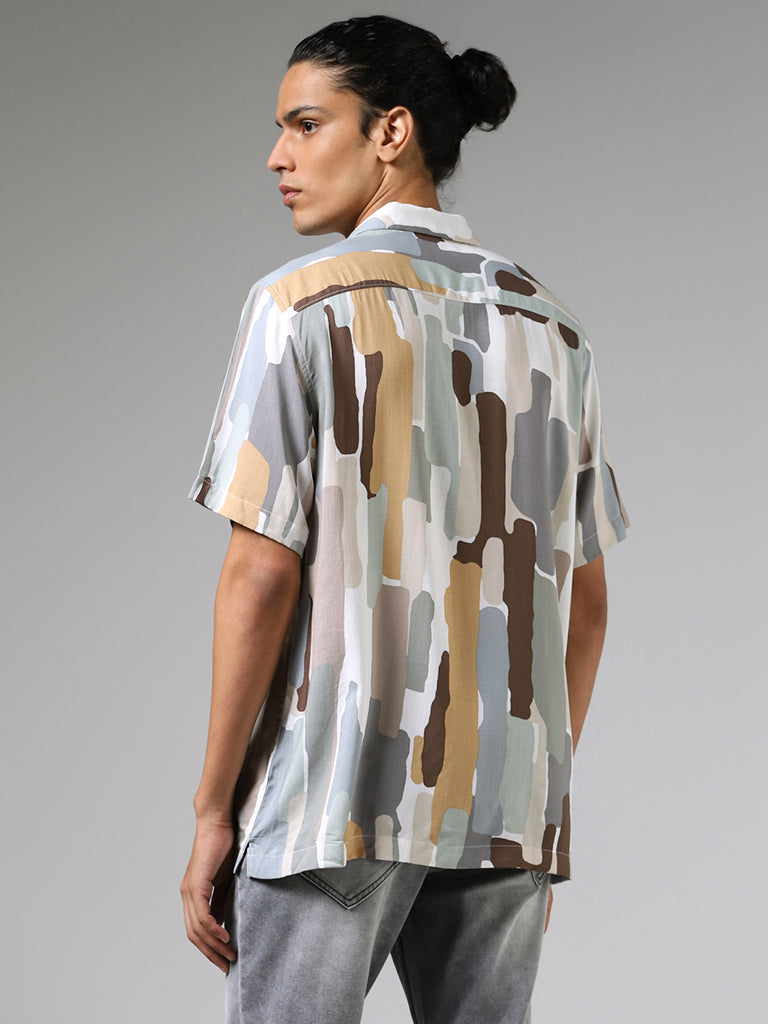 Nuon Multicolor Abstract Printed Relaxed-Fit Shirt