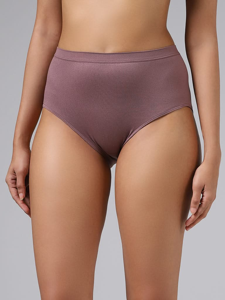 Wunderlove Solid Dusty Rose Seamless Full Brief