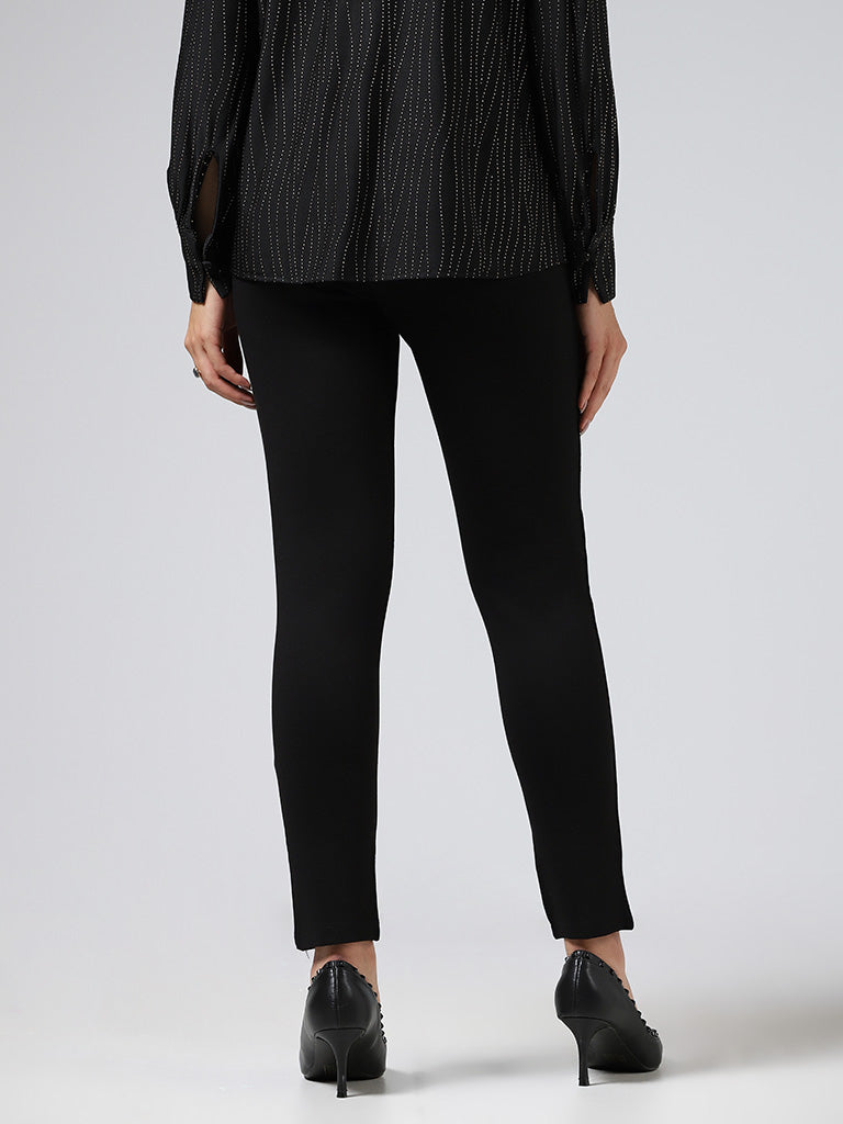 Wardrobe Solid Black Pants