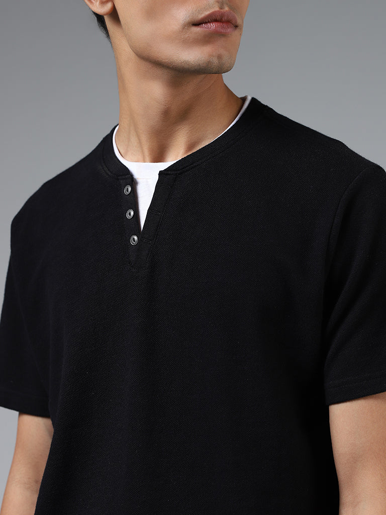 ETA Black Slim-Fit T-Shirt