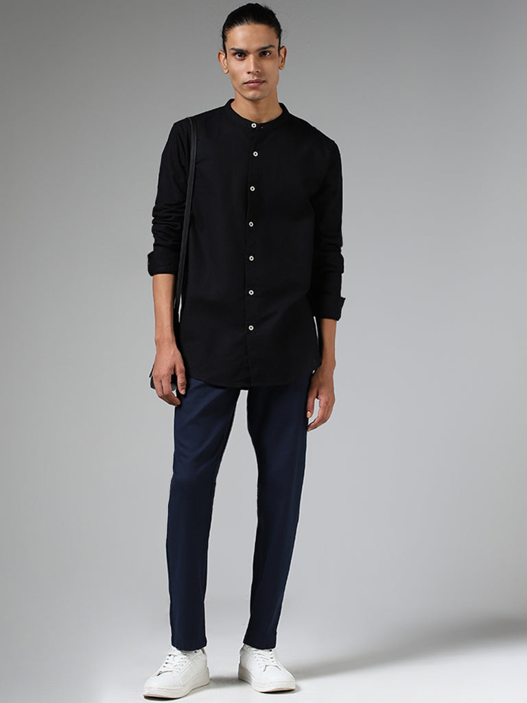 ETA Solid Black Resort-Fit Shirt