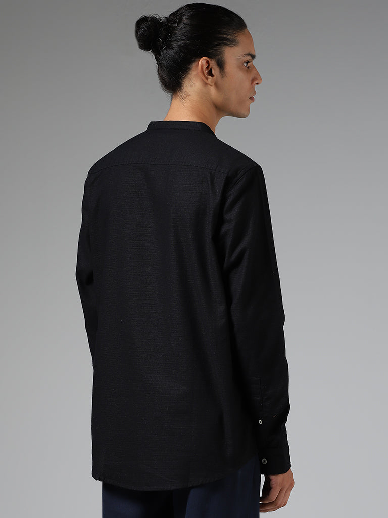 ETA Solid Black Resort-Fit Shirt