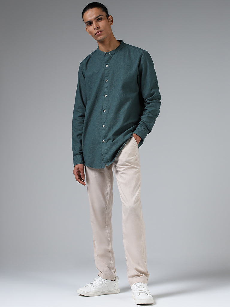 ETA Solid Green Resort-Fit Shirt