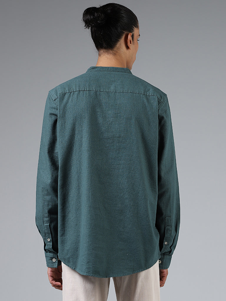 ETA Solid Green Resort-Fit Shirt