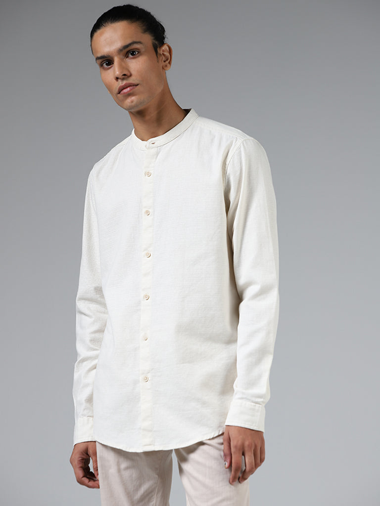 ETA Solid Off White Resort-Fit Shirt