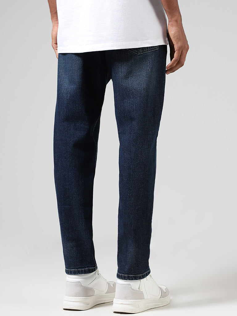 Nuon Dark Blue Slim - Fit Mid - Rise Jeans