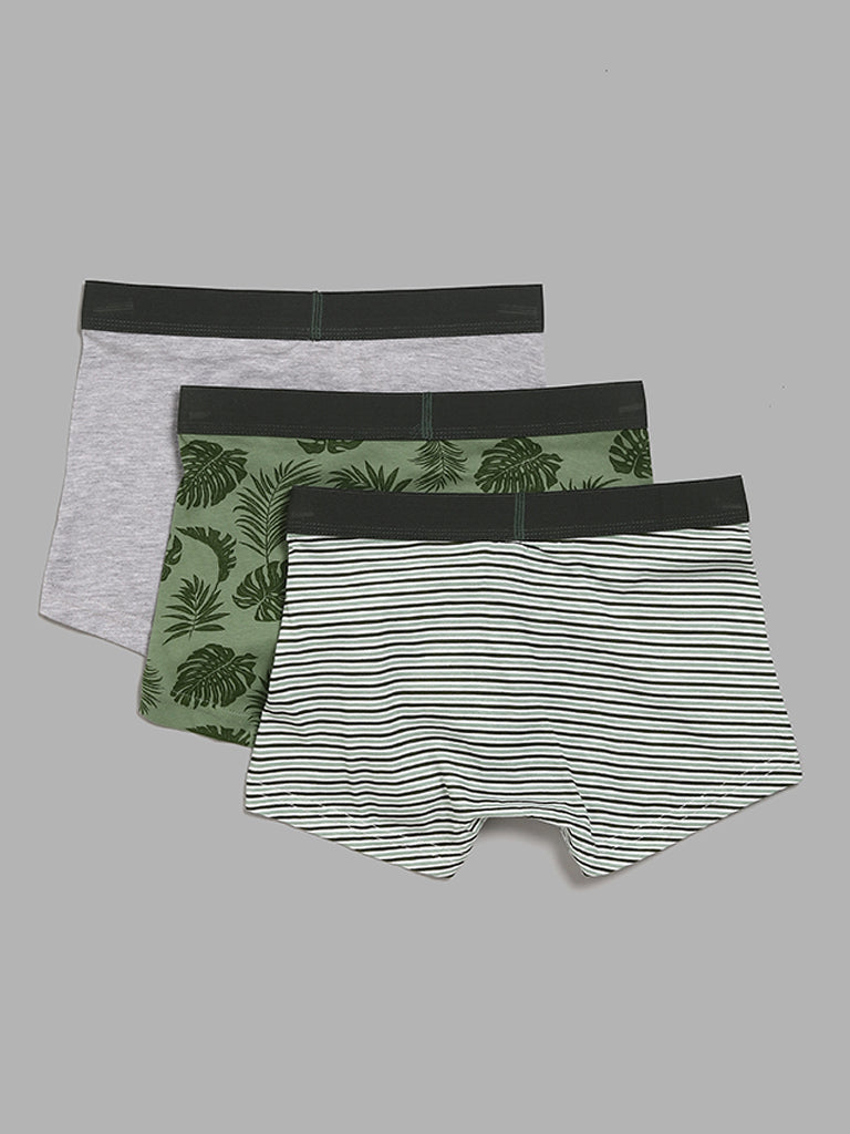 Y&F Kids Multicolour Printed Assorted Briefs - Pack of 3