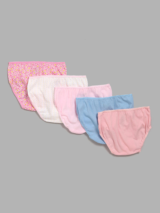 Y&F Kids Multicolour Assorted Briefs - Pack of 5