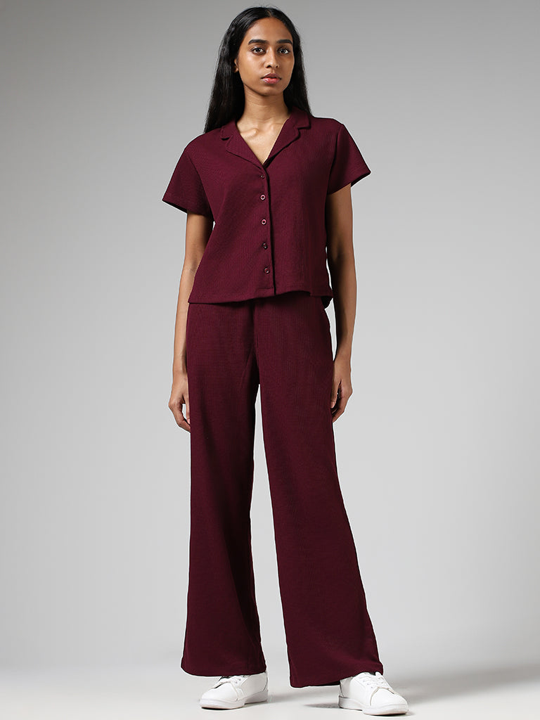 Superstar Plum Fluted Shirt