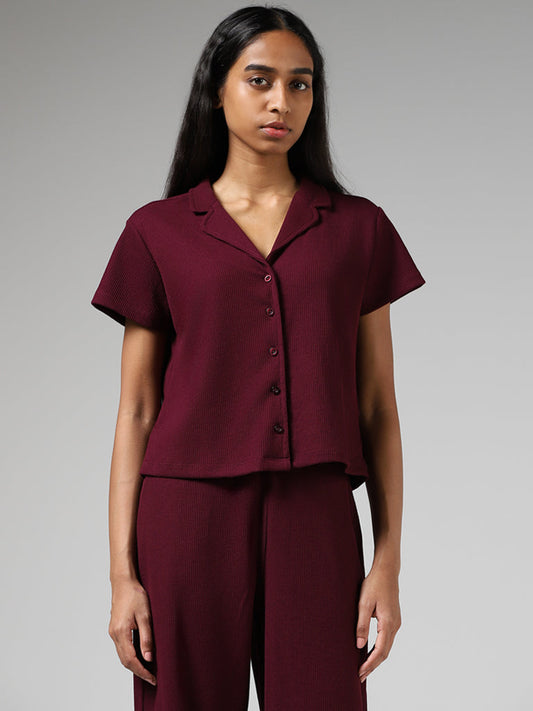 Superstar Plum Fluted Shirt