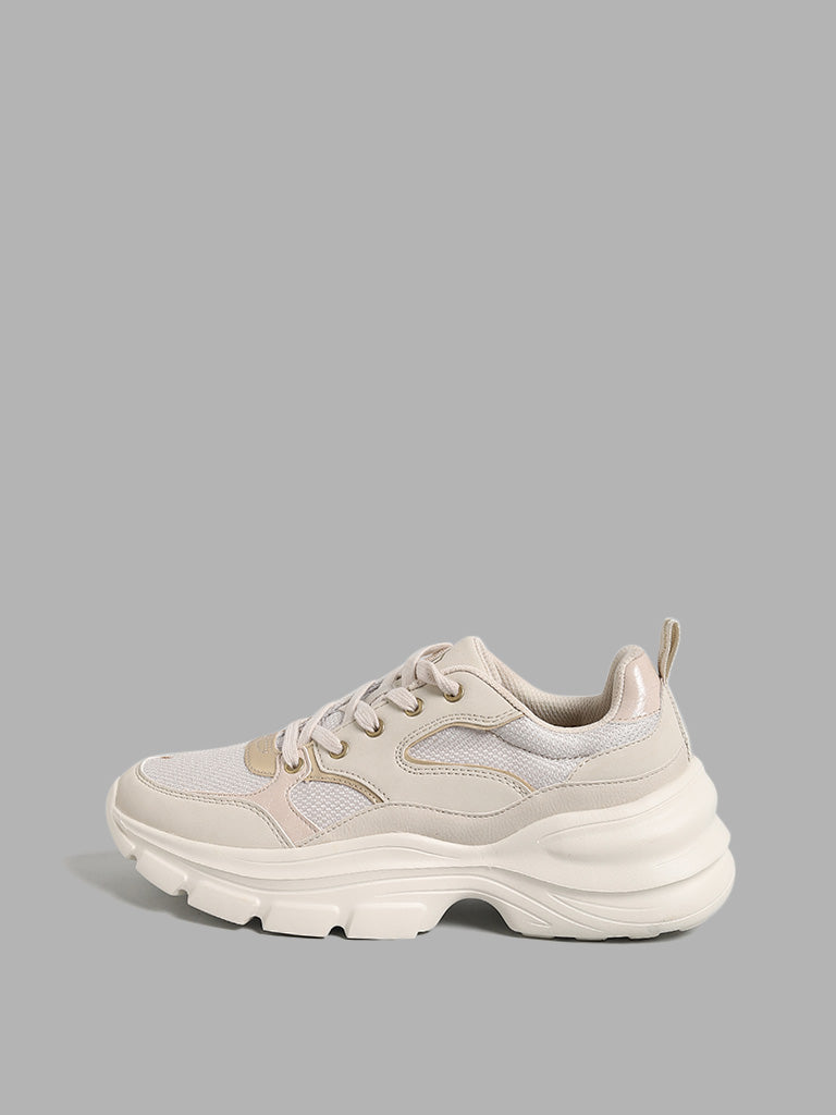 LUNA BLU Beige Chunky Sneakers