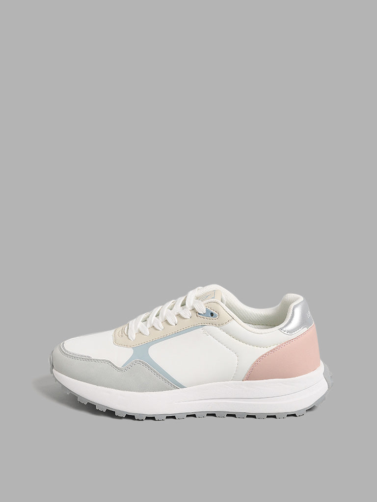 LUNA BLU White Jogger Sneakers