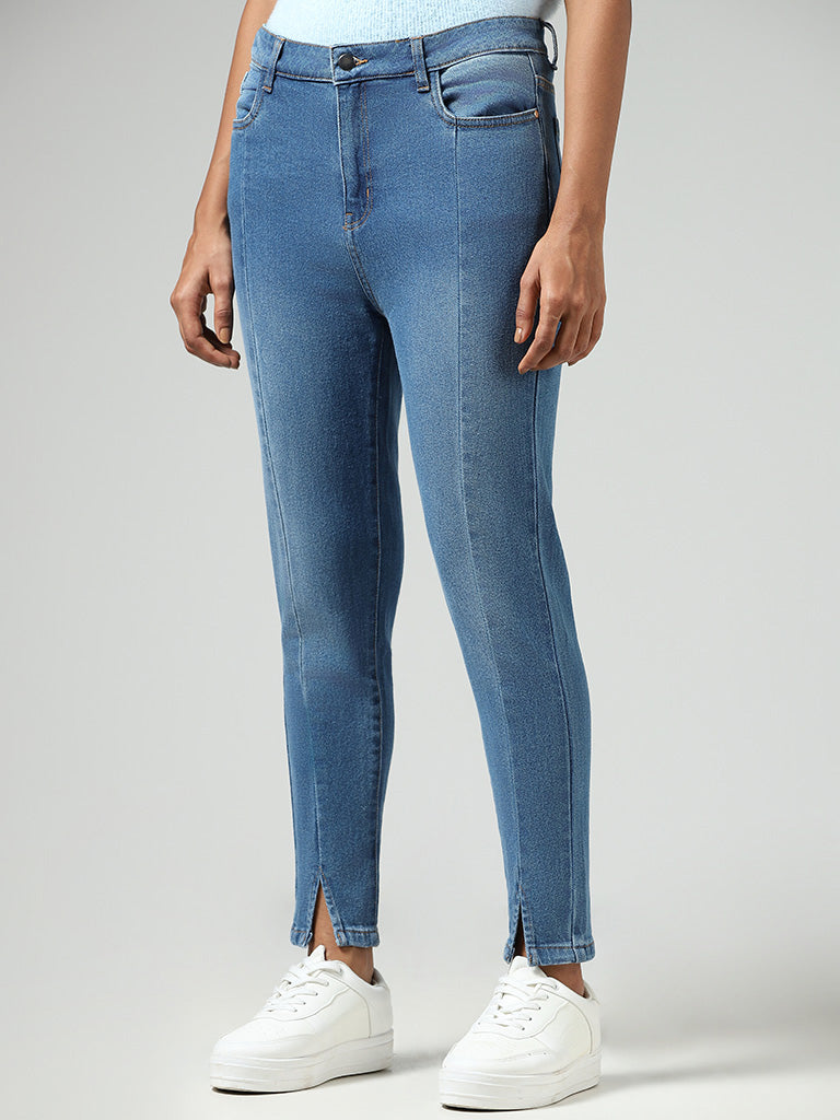 LOV Mid Blue Straight - Fit Mid - Rise Jeans