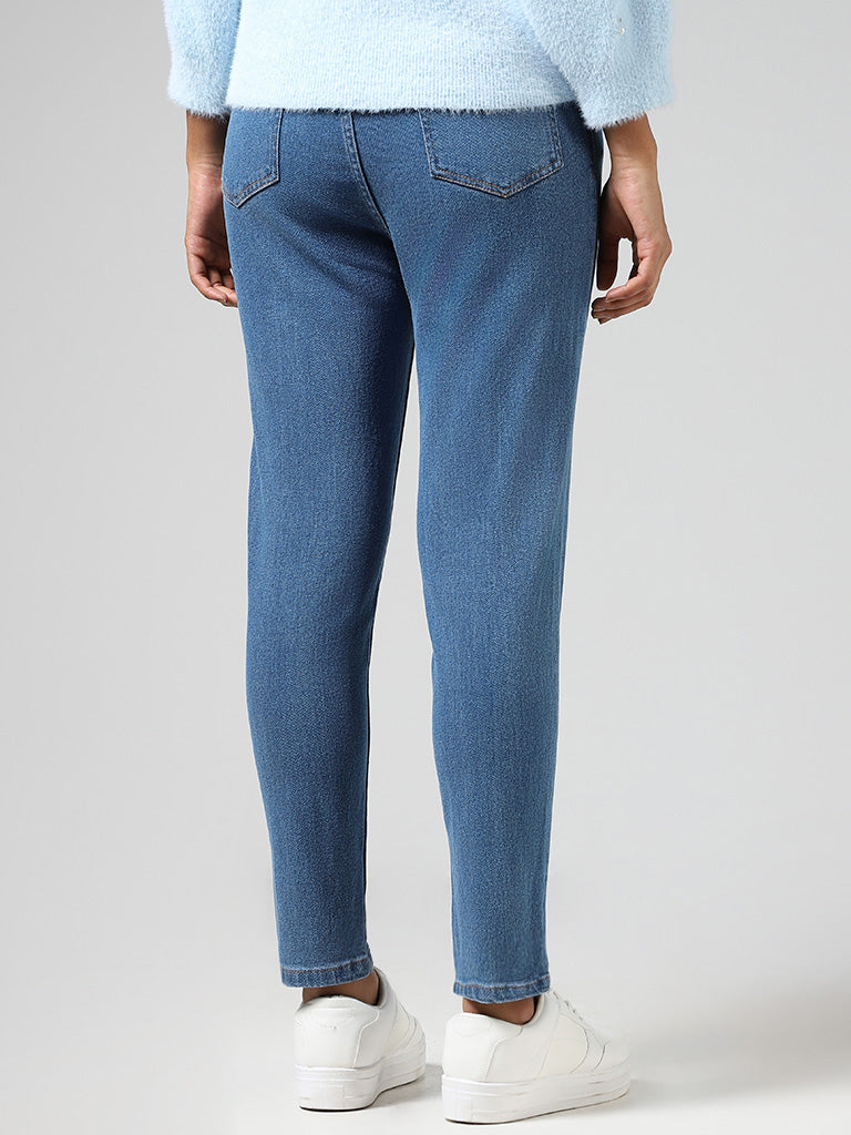 LOV Mid Blue Straight - Fit Mid - Rise Jeans