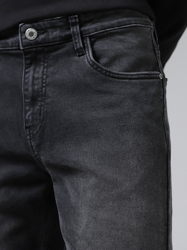 Nuon Charcoal Slim - Fit Mid - Rise Jeans