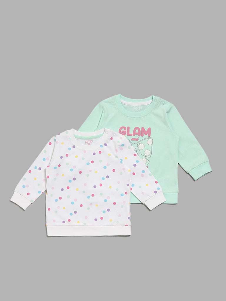 HOP Baby Multicolour Printed T-Shirts - Pack of 2