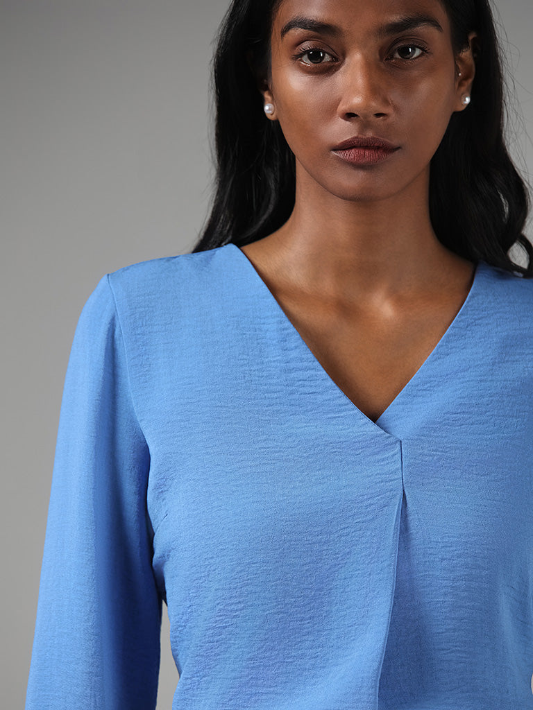 Wardrobe Solid Blue Top