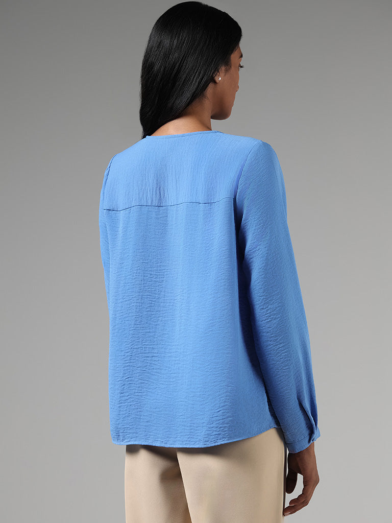 Wardrobe Solid Blue Top