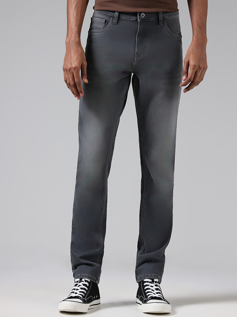 Nuon Grey Slim - Fit Mid - Rise Jeans