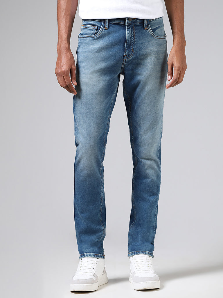 Nuon Blue Slim - Fit Mid - Rise Jeans