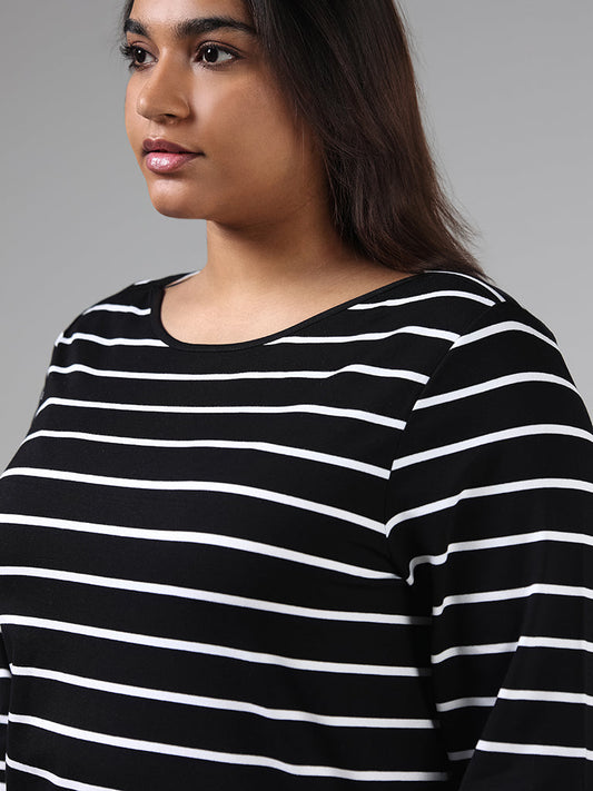 Gia Black Striped T-Shirt