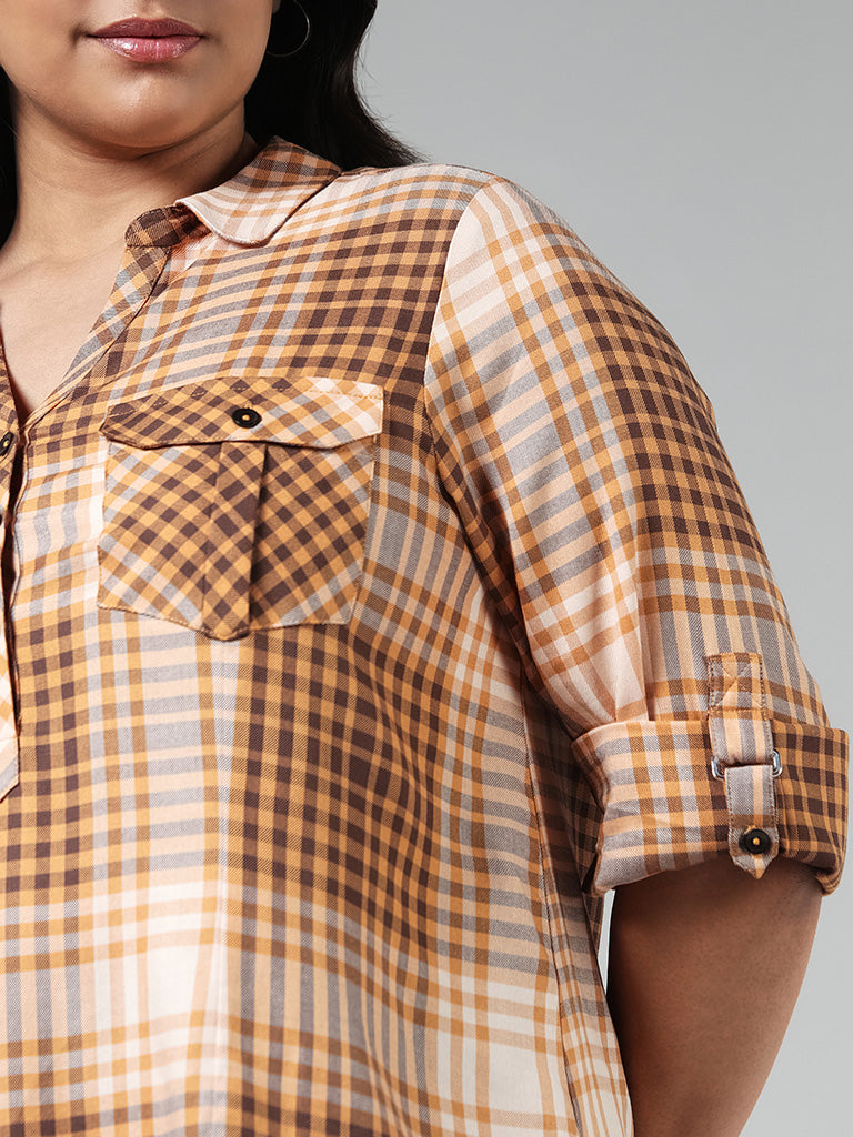 Gia Yellow Checked Top