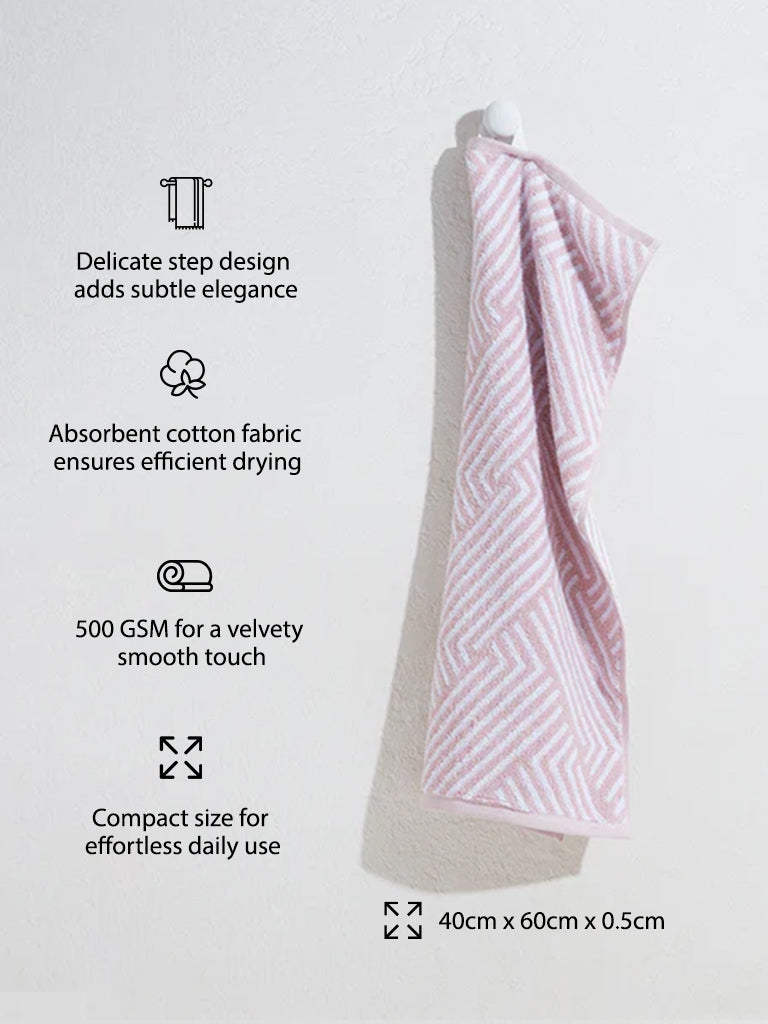 Westside Home Light Pink Step Hand Towel