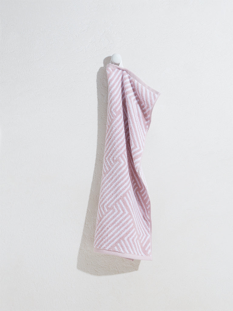 Westside Home Light Pink Step Hand Towel