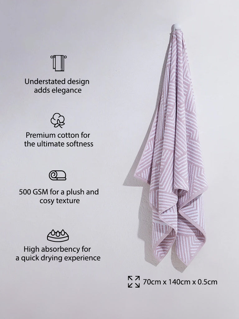 Westside Home Light Pink Step Bath Towel