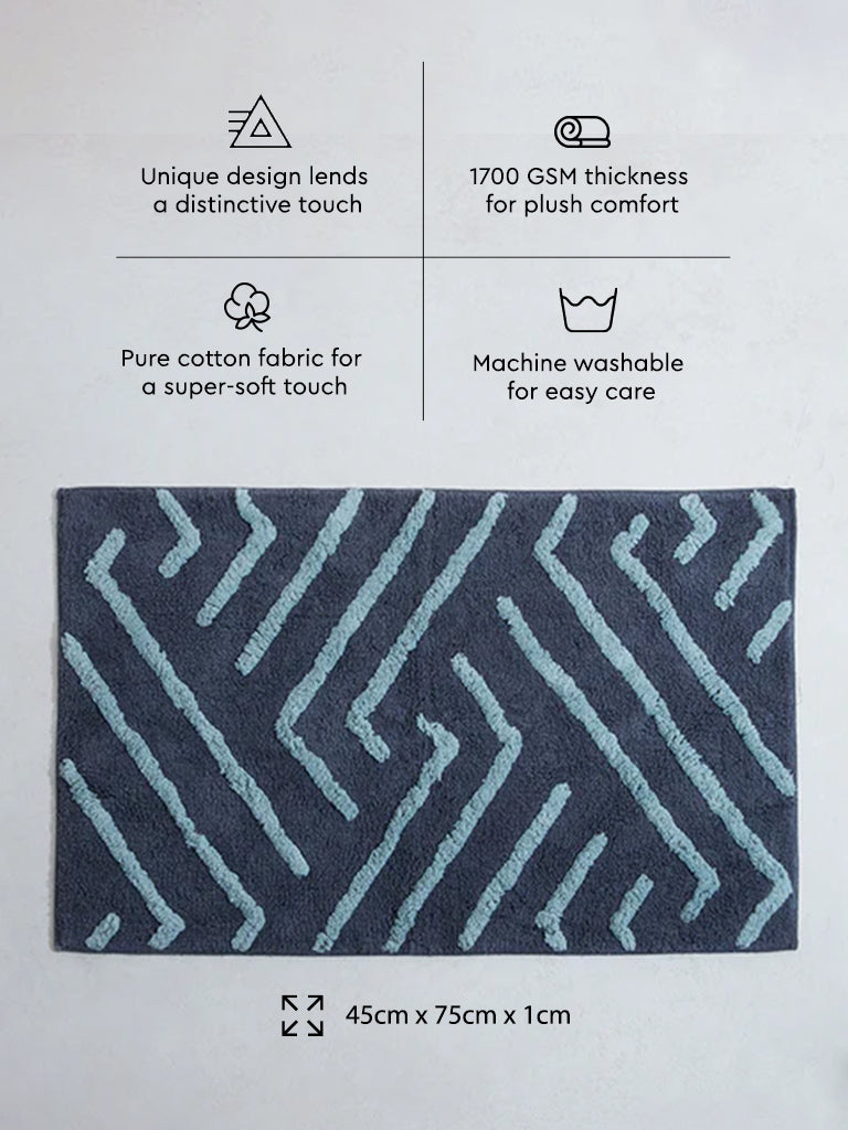 Westside Home Navy Step Bath Mat