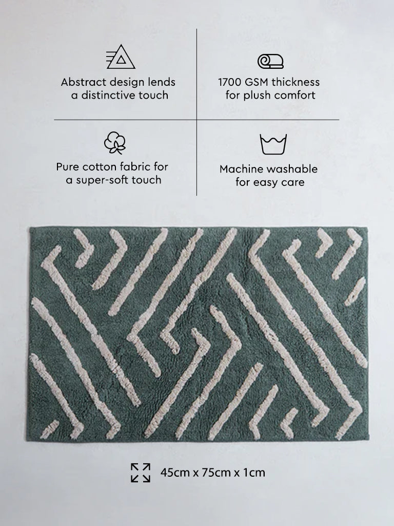 Westside Home Dark Green Step Bathmat