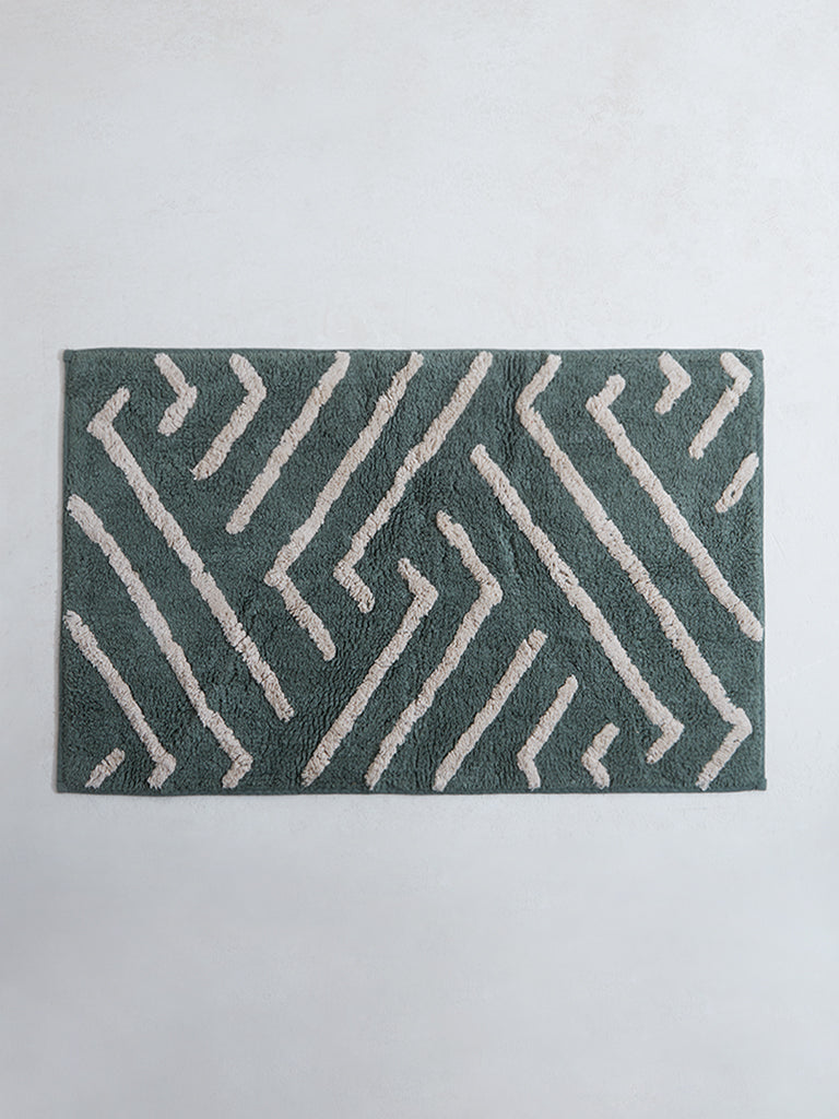 Westside Home Dark Green Step Bathmat