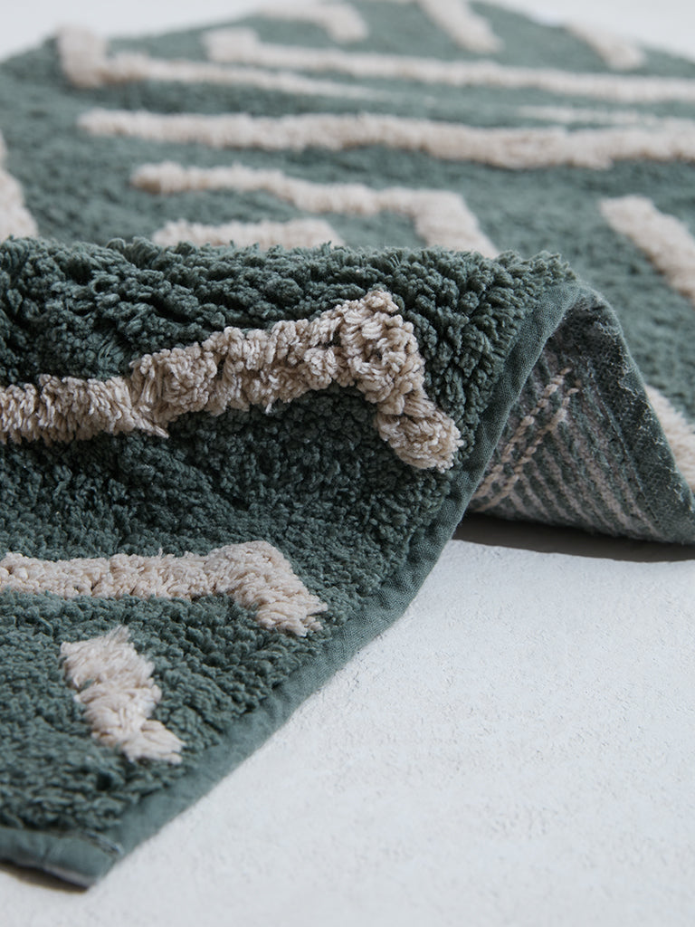 Westside Home Dark Green Step Bathmat