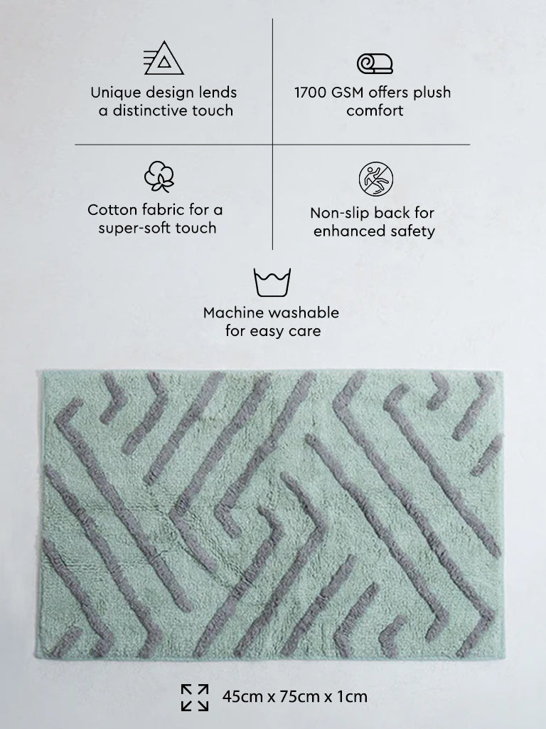 Westside Home Light Green Step Bathmat