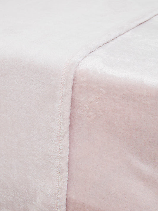 Westside Home Light Pink Fleece Single Blanket