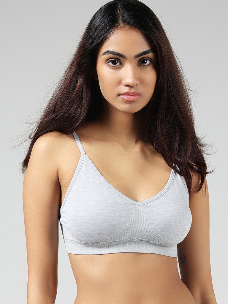 Wunderlove Solid Grey Seamfree Bralette