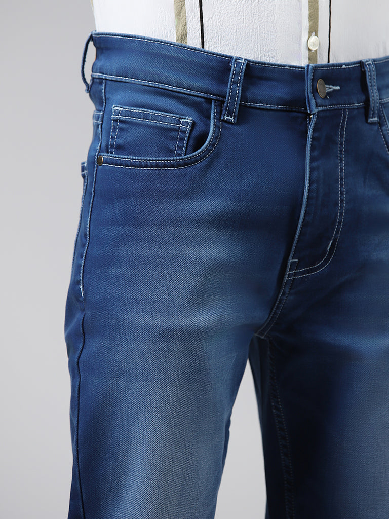 Nuon Blue Slim - Fit Mid - Rise Jeans