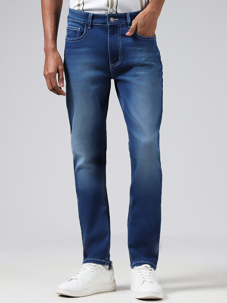 Nuon Blue Slim - Fit Mid - Rise Jeans