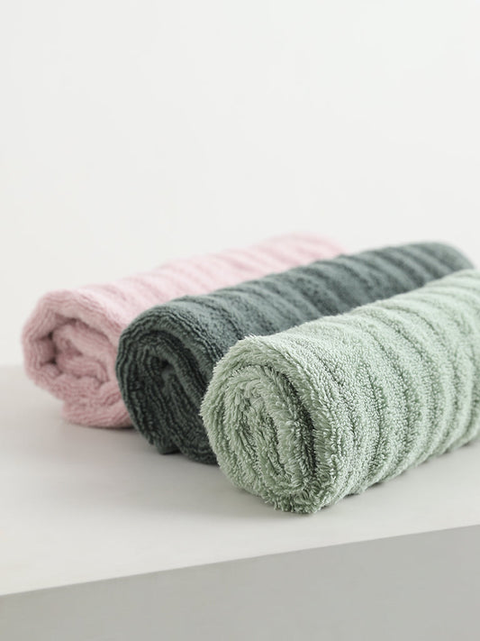 Westside Home Sage Green Self-Striped Hand Towel