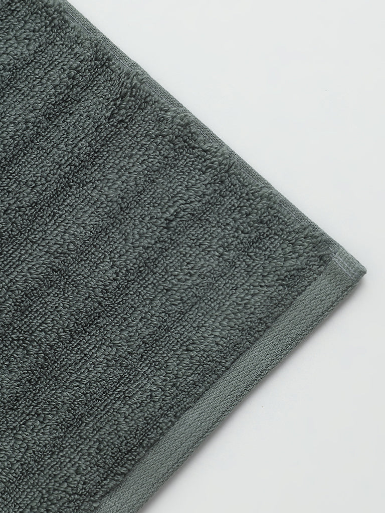 Westside Home Moss Green Self-Striped Hand Towel