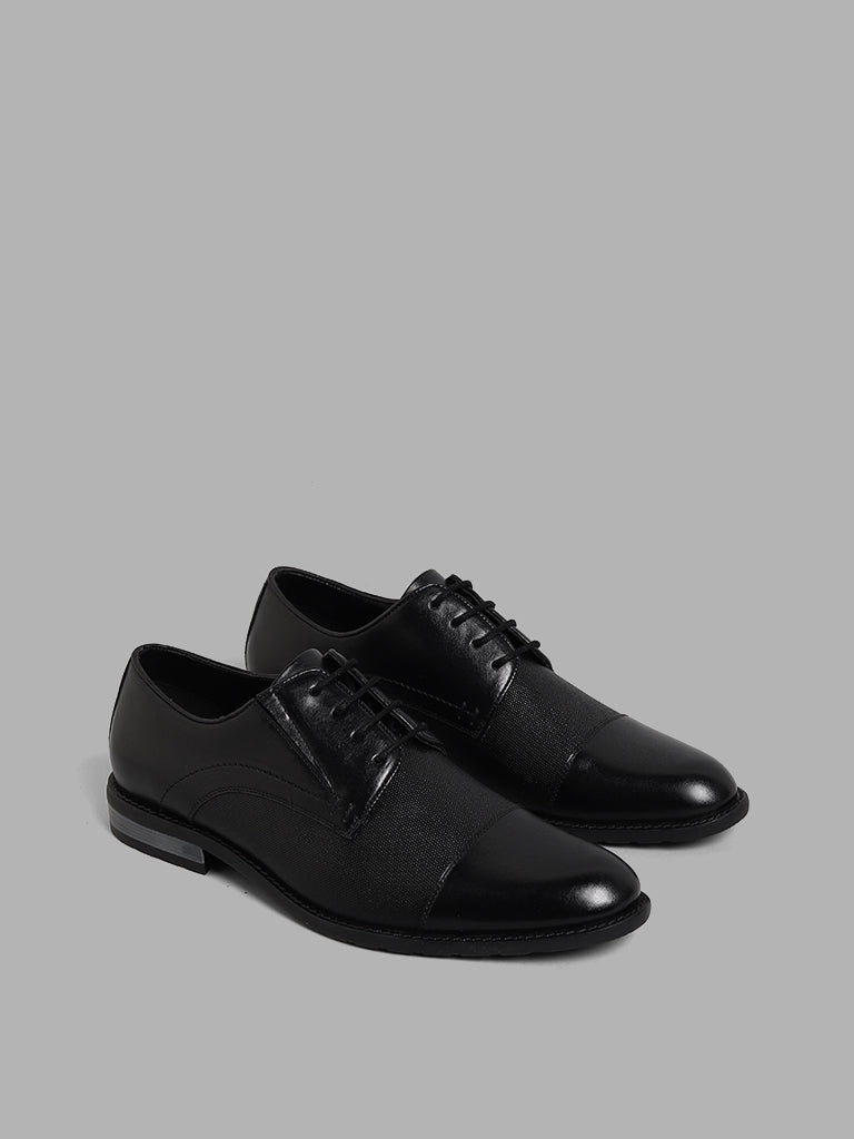 SOLEPLAY Black Lace-Up Formal Shoes