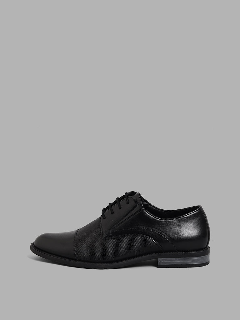 SOLEPLAY Black Lace-Up Formal Shoes