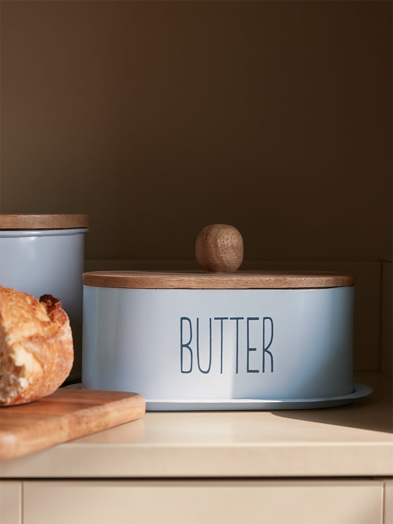 Westside Home Blue Butter Box With Lid