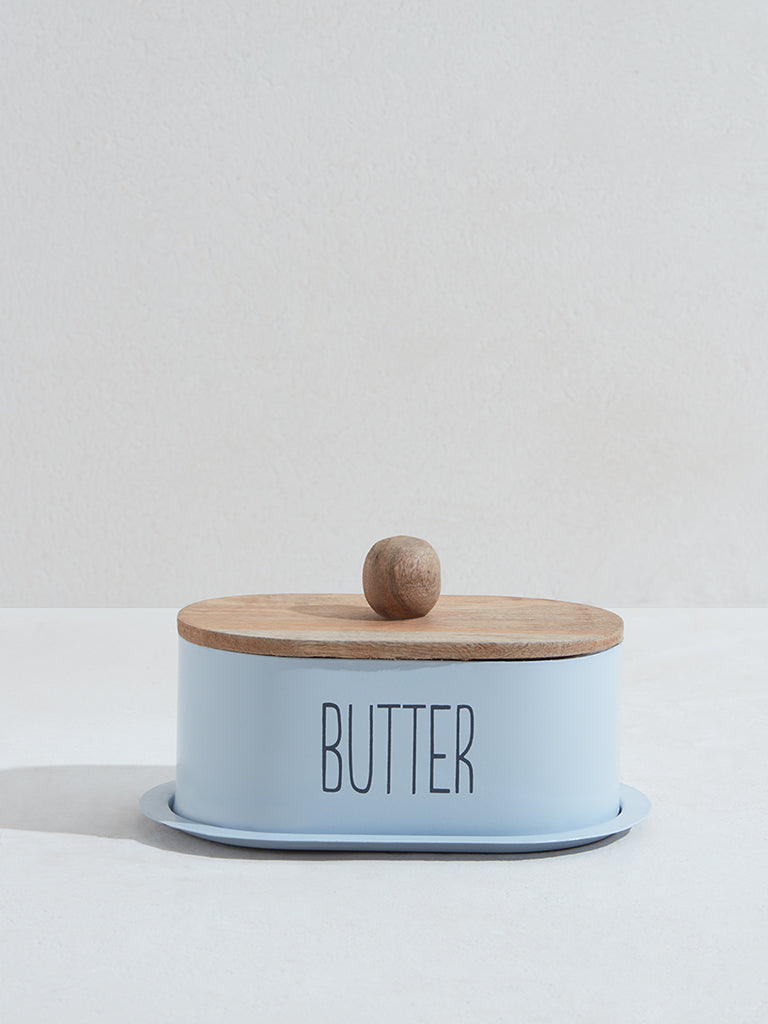 Westside Home Blue Butter Box With Lid