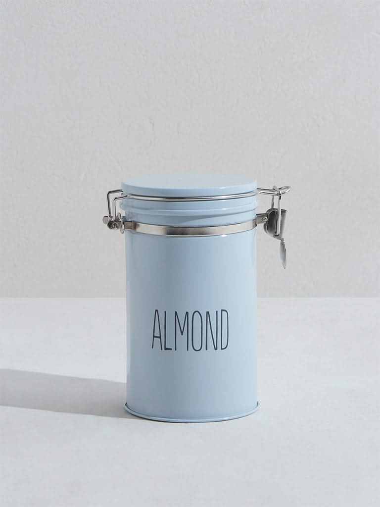 Westside Home Light Blue Almond Canister