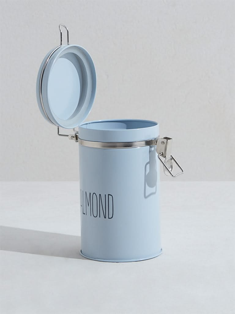 Westside Home Light Blue Almond Canister