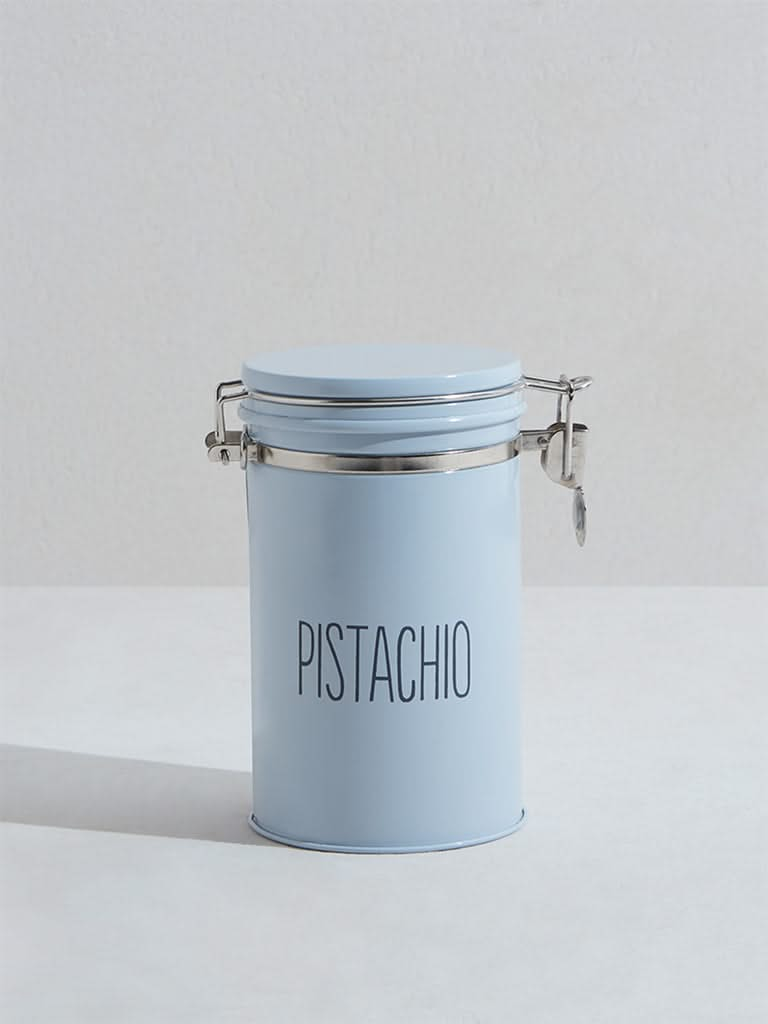 Westside Home Light Blue Pistachios Canister