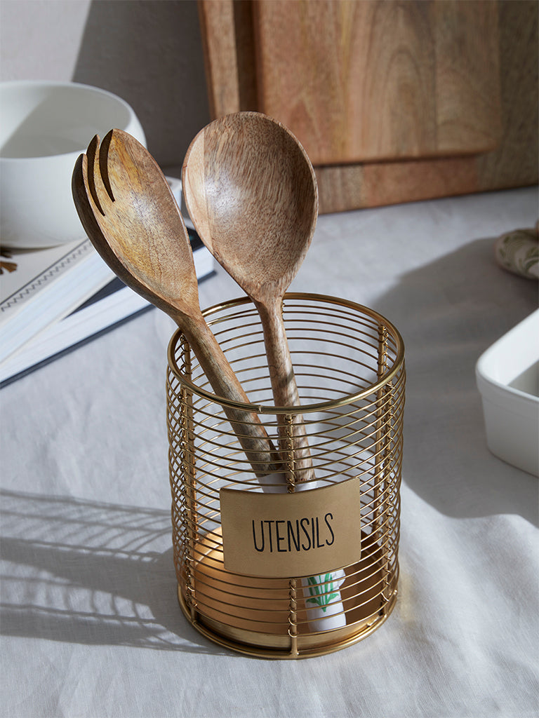 Westside Home Gold Wired Cutlery Caddy