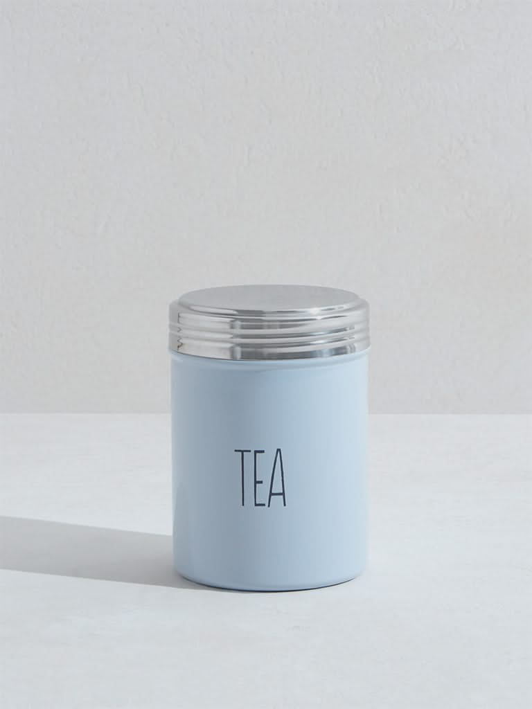 Westside Home Light Blue Tea Canister