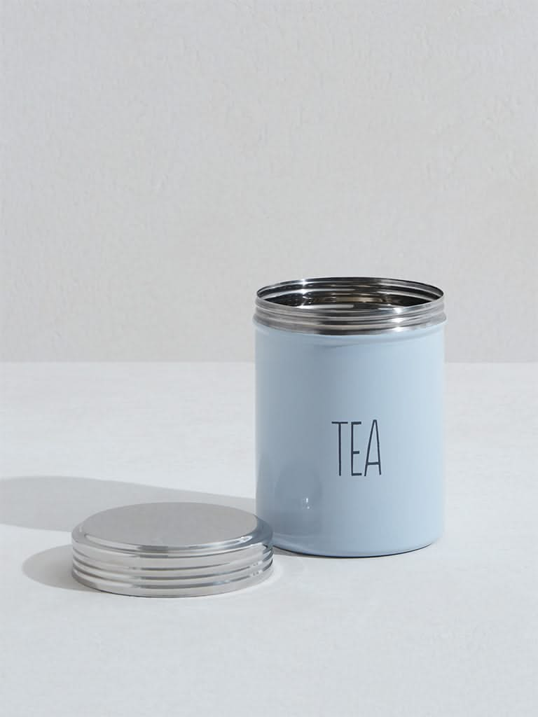 Westside Home Light Blue Tea Canister